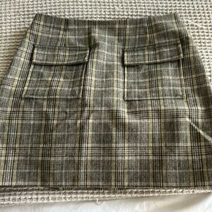 Reformation plaid wool skirt size 6